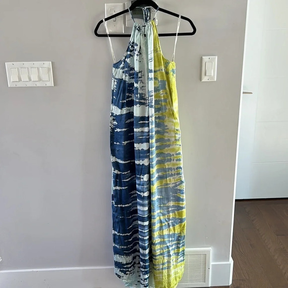 Young Fabulous & Broke Stevie Satin Halter Tie Dye Maxi Dress - Picture 3 of 8